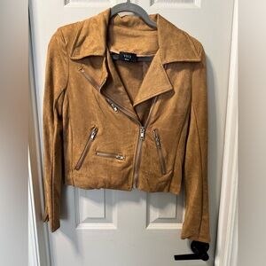 Vici size small camel faux suede jacket.